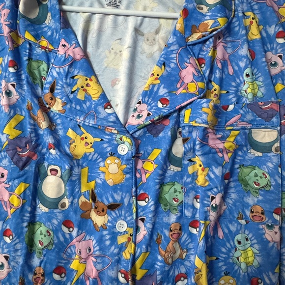 Vibrant Blue Women's Formal Pokémon Bamboo Pajama Set - Picture 4 of 5